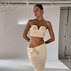 crochet two piece set